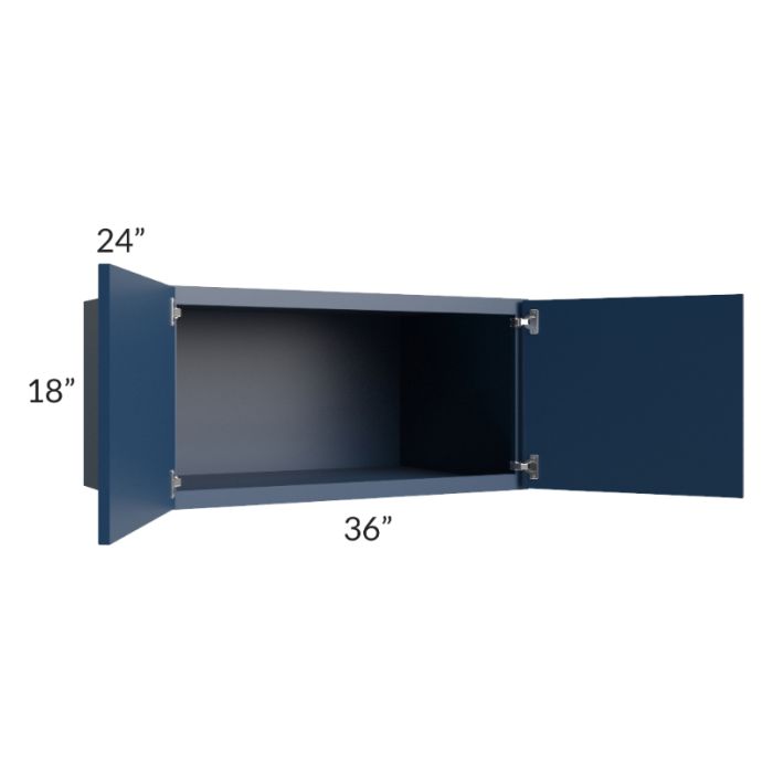 RTA Portland Navy Blue 36" x 18" x 24" Wall Cabinet