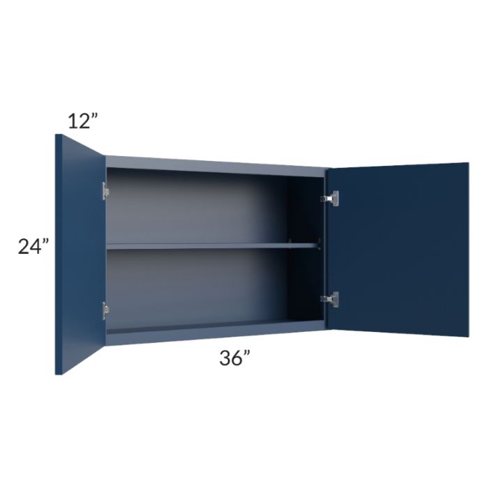 RTA Portland Navy Blue 36" x 24" Wall Cabinet