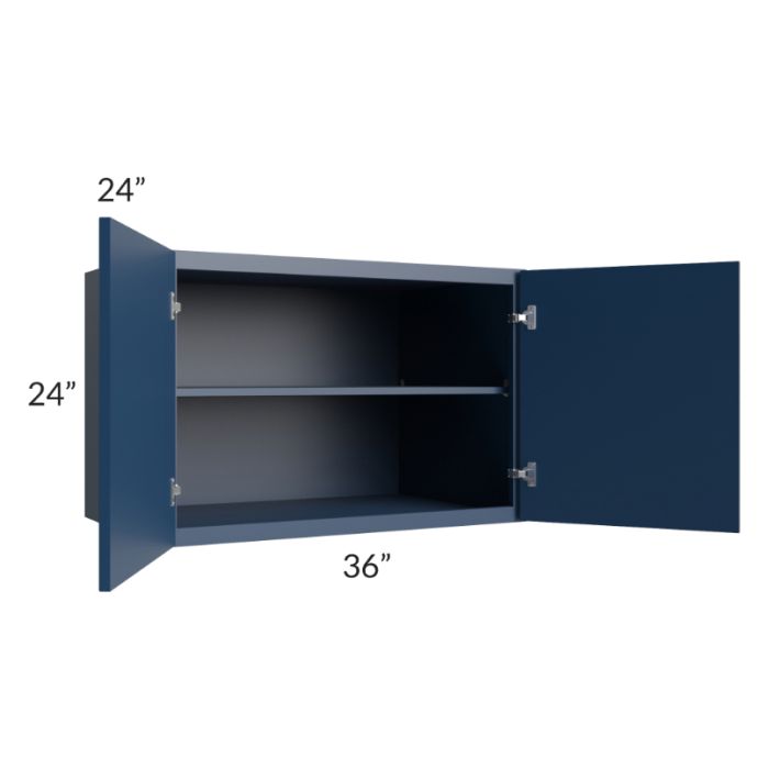 RTA Portland Navy Blue 36" x 24" x 24" Wall Cabinet