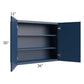 RTA Portland Navy Blue 36" x 30" Wall Cabinet with Glass Door