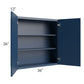 RTA Portland Navy Blue 36" x 36" Wall Cabinet with 2 Decorative End Panels