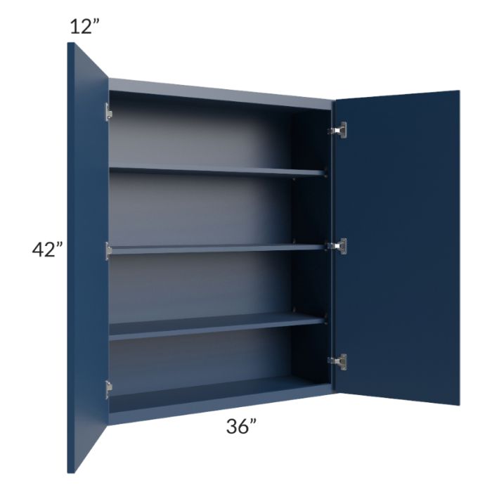 RTA Portland Navy Blue 36" x 42" Wall Cabinet