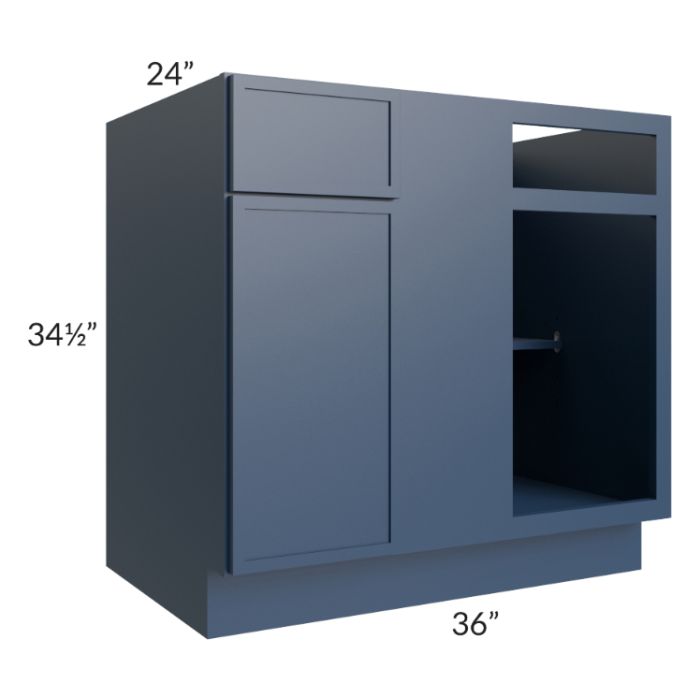 RTA Portland Navy Blue 39"-42" Blind Base Corner Cabinet