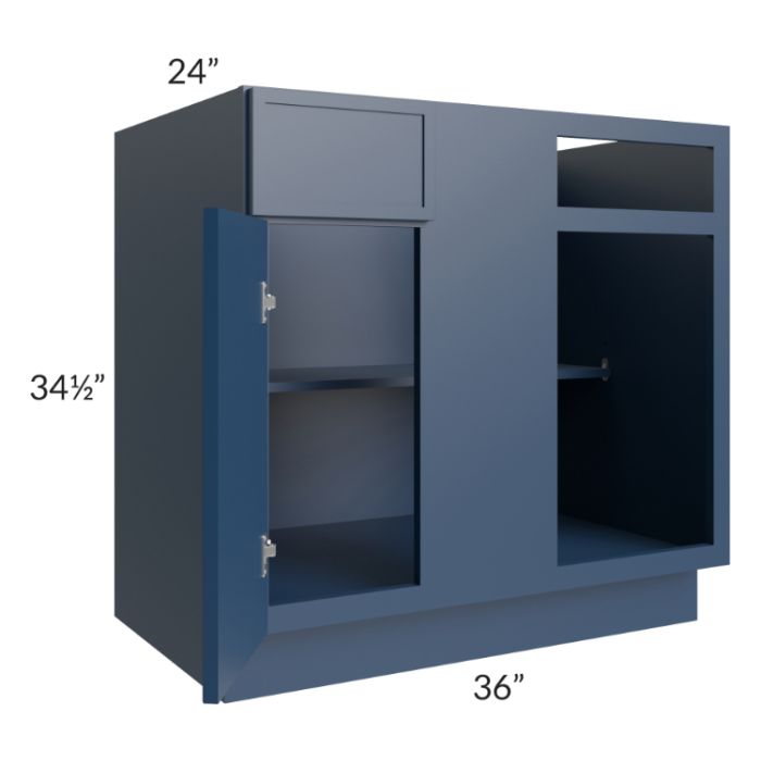 RTA Portland Navy Blue 39"-42" Blind Base Corner Cabinet