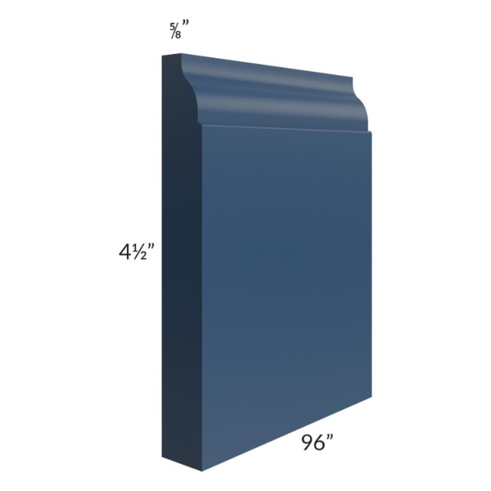 RTA Portland Navy Blue 96" Base Board Molding - Cut Molding in Half (Two 4Ft Sections)