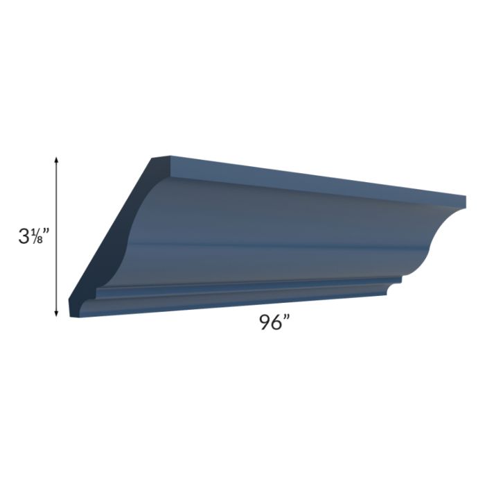 RTA Portland Navy Blue Crown Molding - Cut Molding in Half (Two 4Ft Sections)