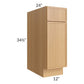 RTA Portland Sand 12" Base Cabinet with 2 Decorative End Panels