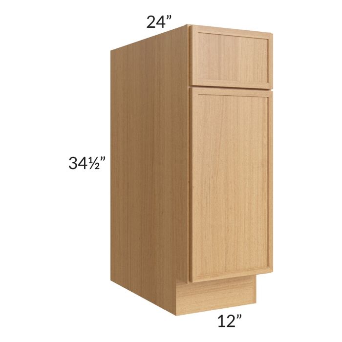 RTA Portland Sand 12" Base Cabinet with 2 Decorative End Panels