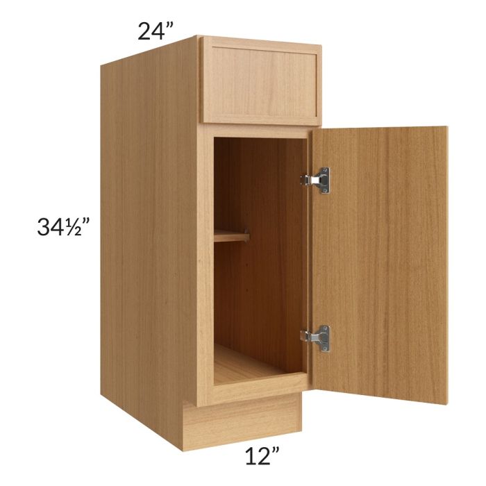 RTA Portland Sand 12" Base Cabinet with 2 Decorative End Panels
