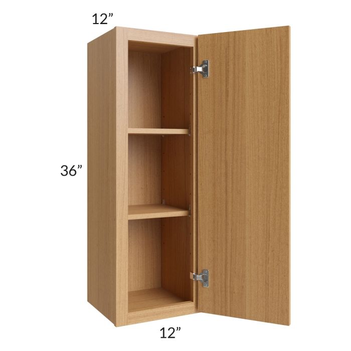 RTA Portland Sand 12" x 36" Wall Cabinet with 2 Decorative End Panels