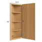 RTA Portland Sand 12" x 42" Angle Wall Cabinet