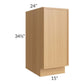 RTA Portland Sand 15" Full Height Door Base Cabinet with 1 Decorative End Panel
