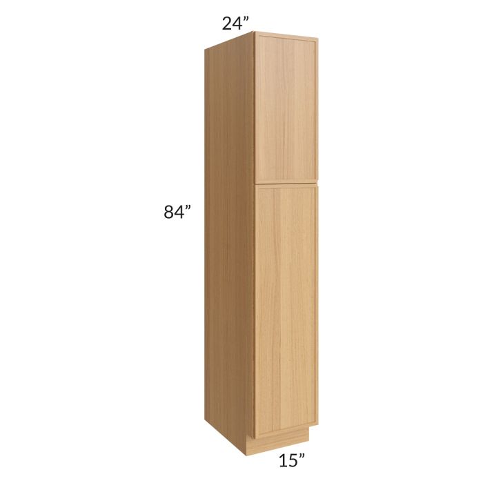 RTA Portland Sand 15 X 84 Wall Pantry With 2 Decorative Panels Rta portland sand 15 x 84 wall pantry with 2 decorative panels