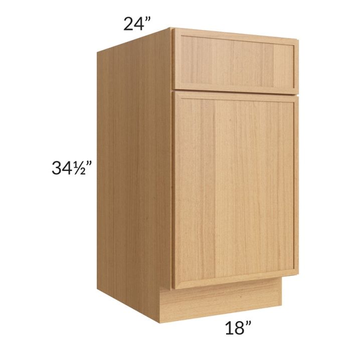 RTA Portland Sand 18" Base Cabinet with 1 Roll Out Tray and 1 Decorative End Panel