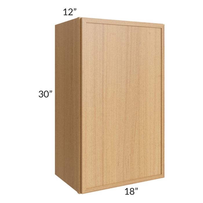 RTA Portland Sand 18" x 30" Wall Cabinet with 1 Decorative End Panel
