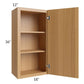 RTA Portland Sand 18" x 36" Wall Cabinet with 1 Decorative End Panel and Glass Door