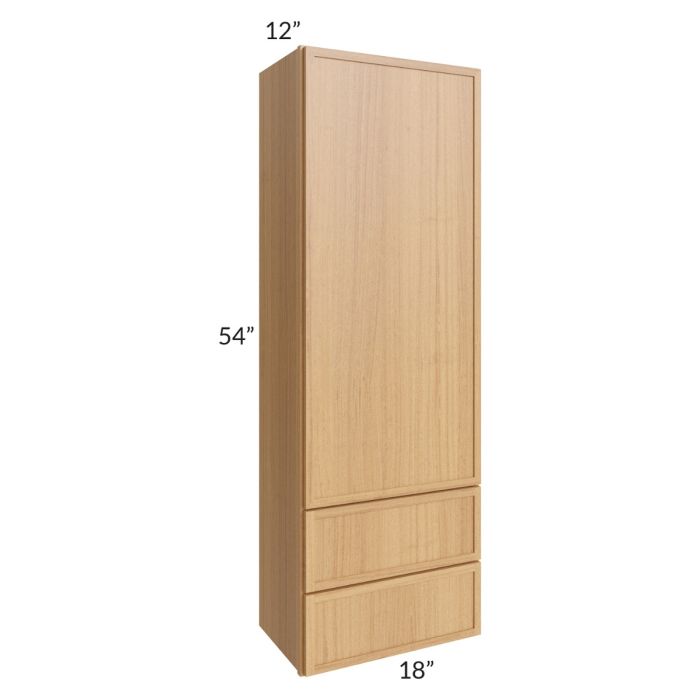 RTA Portland Sand 18" x 54" Wall Cabinet With Drawers