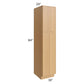 RTA Portland Sand 18" x 84" Wall Pantry with 2 Roll Out Trays