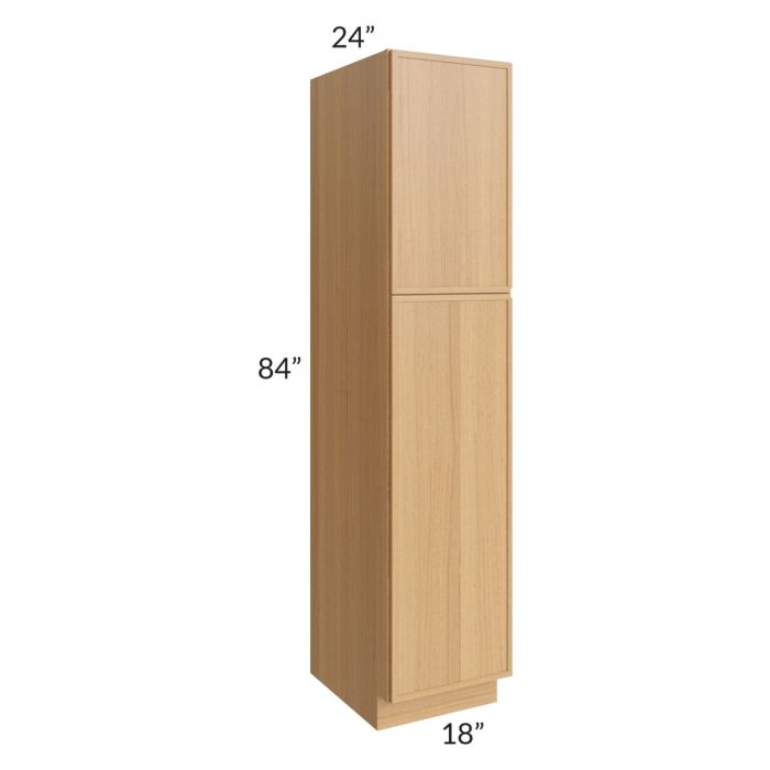 RTA Portland Sand 18" x 84" Wall Pantry with 2 Roll Out Trays