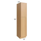 RTA Portland Sand 18" x 90" Wall Pantry with 4 Roll Out Trays