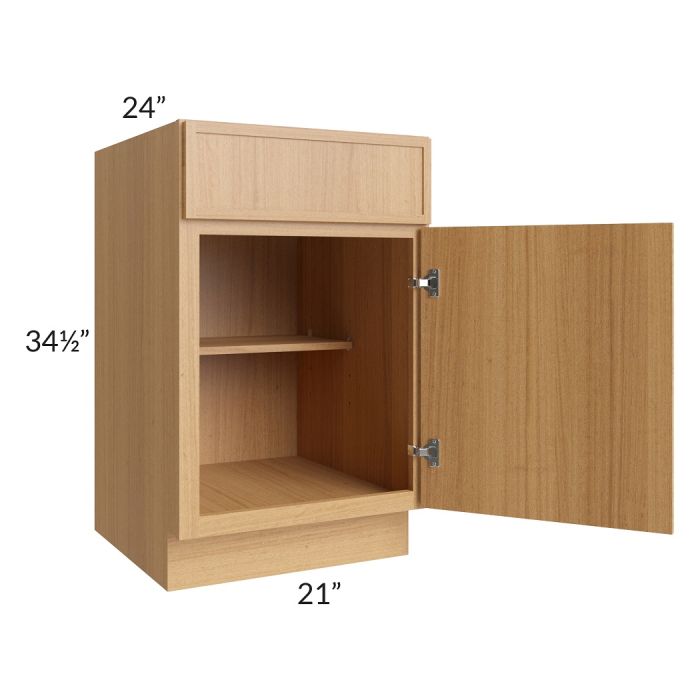 RTA Portland Sand 21" Base Cabinet with 2 Decorative End Panels