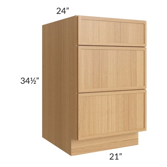 RTA Portland Sand 21" Drawer Base Cabinet with 1 Decorative End Panel