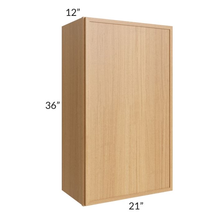 RTA Portland Sand 21" x 36" Wall Cabinet with 2 Decorative End Panels
