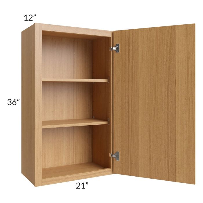 RTA Portland Sand 21" x 36" Wall Cabinet with 2 Decorative End Panels