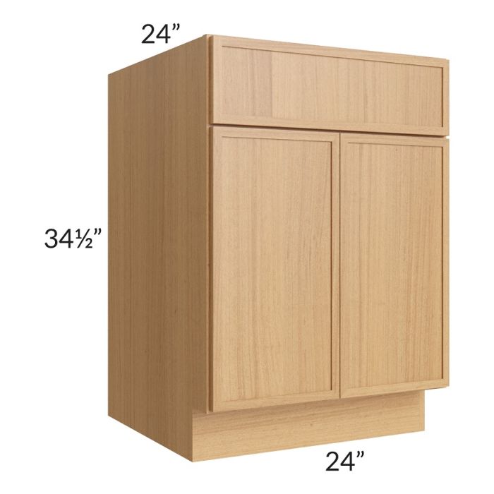 RTA Portland Sand 24" Base Cabinet with 1 Roll Out Tray and 1 Decorative End Panel