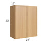 RTA Portland Sand 24" x 30" Wall Cabinet