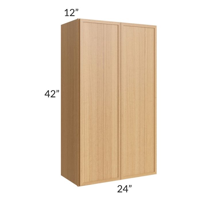 RTA Portland Sand 24" x 42" Wall Cabinet with Glass Door – Kitchen Oasis