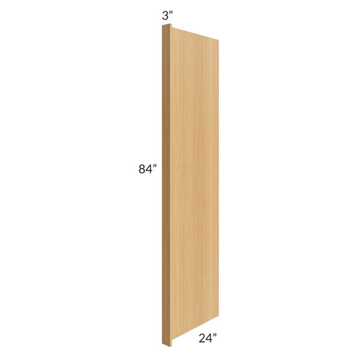 RTA Portland Sand 24" x 84" Refrigerator End Panel with a 3" Return