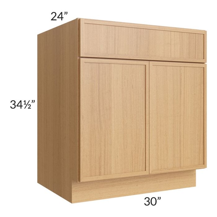 RTA Portland Sand 30" Base Cabinet with 2 Roll Out Trays