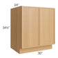 RTA Portland Sand 30" Full Height Door Base Cabinet with 1 Decorative End Panel and 1 Roll Out Tray
