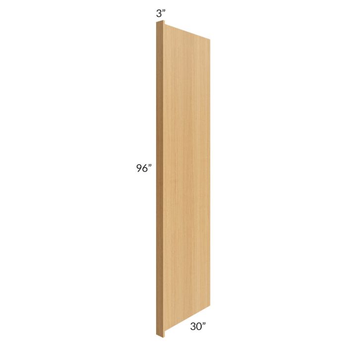 RTA Portland Sand 30" x 96" Refrigerator End Panel with a 3" Return - Cut in Half
