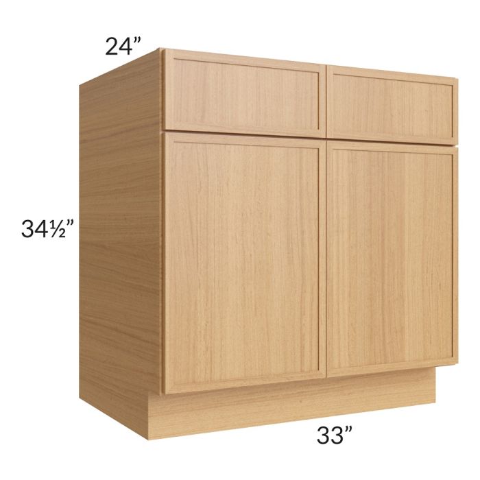 RTA Portland Sand 33" Base Cabinet with 2 Roll Out Trays