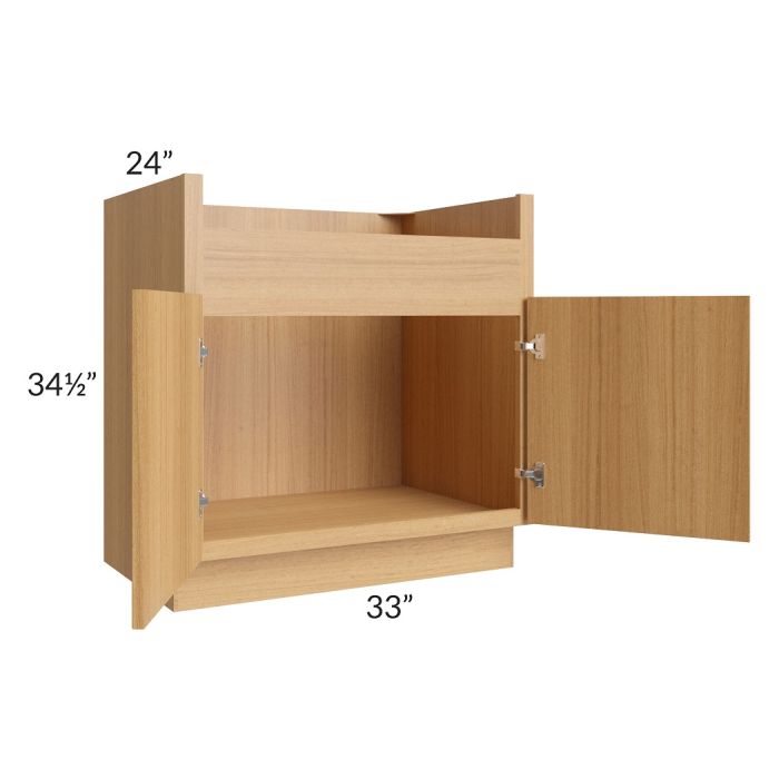 RTA Portland Sand 33" Farm Sink Base Cabinet