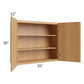 RTA Portland Sand 36" x 30" Wall Cabinet with Glass Door