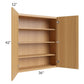 RTA Portland Sand 36" x 42" Wall Cabinet with 1 Decorative End Panel and Glass Door
