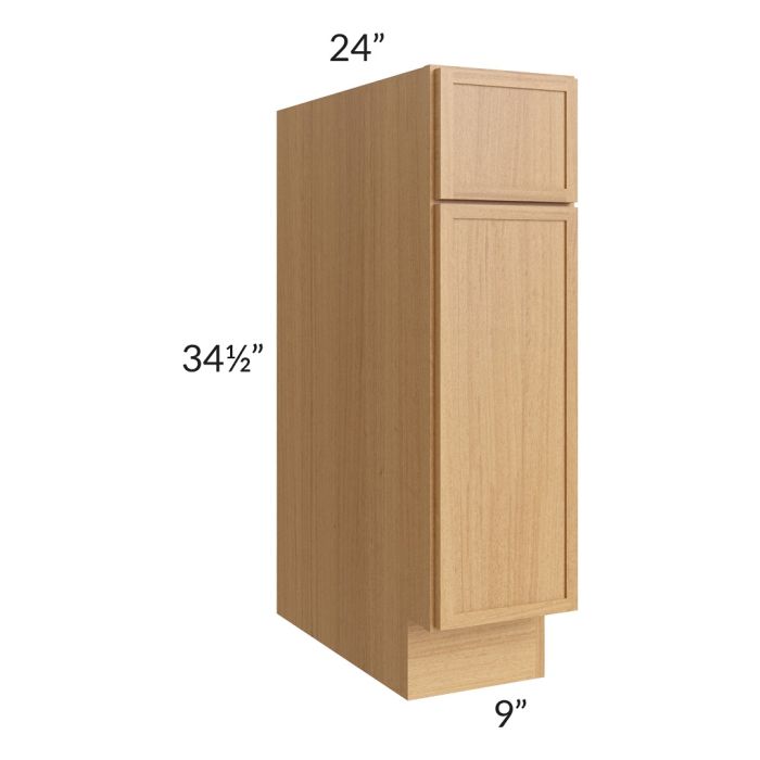 RTA Portland Sand 9" Base Cabinet with 1 Decorative End Panel