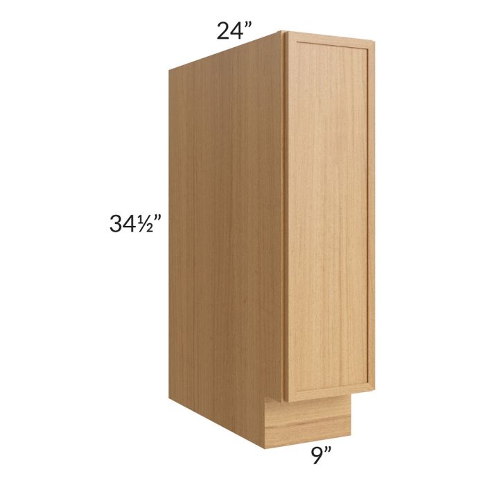 RTA Portland Sand 9" Full Height Door Base Cabinet with 1 Decorative End Panel
