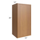 RTA Portland Walnut 15" x 30" Wall Cabinet