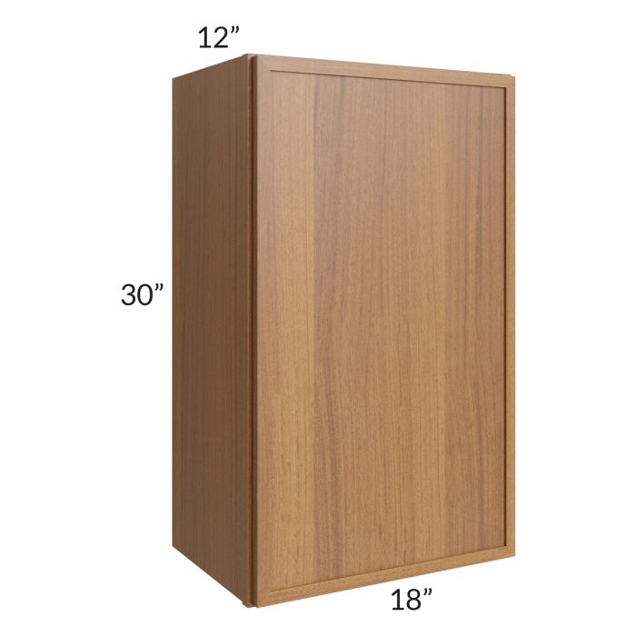 RTA Portland Walnut 18" x 30" Wall Cabinet with 2 Decorative End Panels