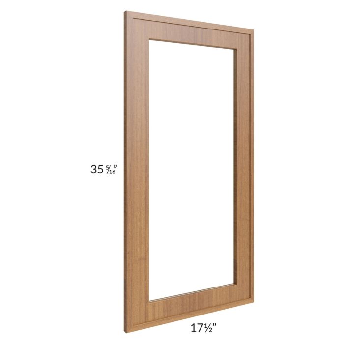 RTA Portland Walnut 18" x 36" Glass Door Only with Glass Included