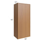 RTA Portland Walnut 18" x 42" Wall Cabinet with Glass Door