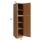 RTA Portland Walnut 18" x 84" Wall Pantry with 4 Roll Out Trays
