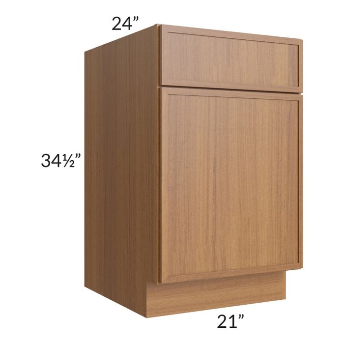 RTA Portland Walnut 21" Base Cabinet with 2 Decorative End Panels