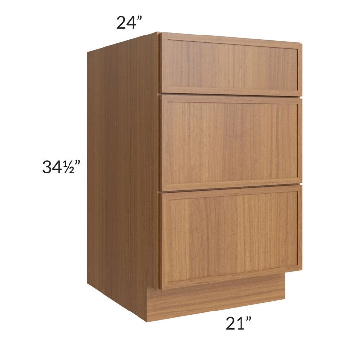 RTA Portland Walnut 21" Drawer Base Cabinet