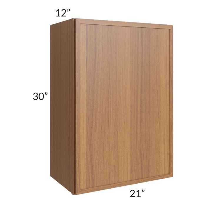 RTA Portland Walnut 21" x 30" Wall Cabinet with 2 Decorative End Panels