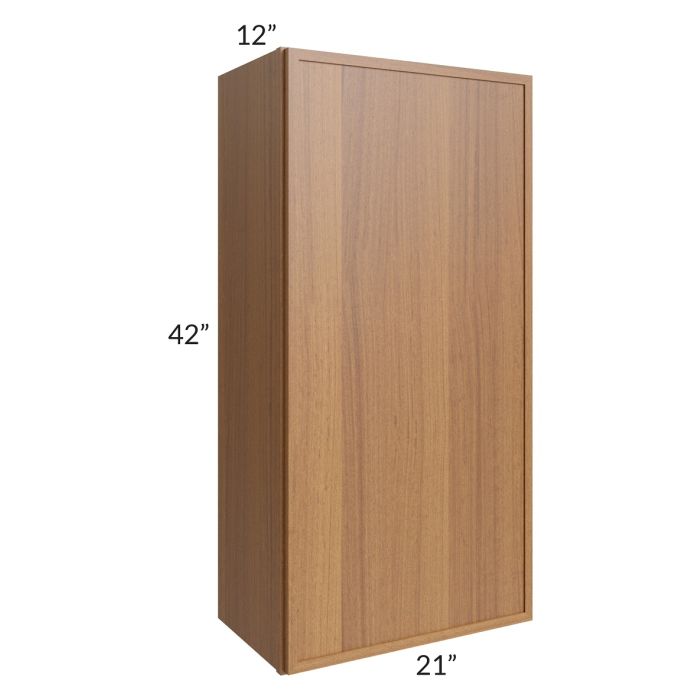 RTA Portland Walnut 21" x 42" Wall Cabinet with 2 Decorative End Panels
